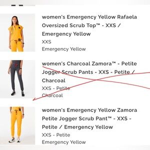 Figs Yellow Jogger Set